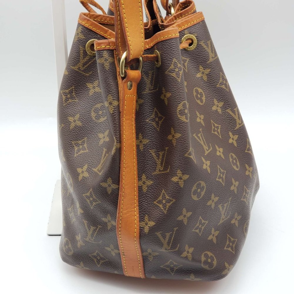 100% AUTHENTIC LOUIS VUITTON MONOGRAM PETIT NOE DRAWSTRING BAG #0450 - Picture 5 of 16